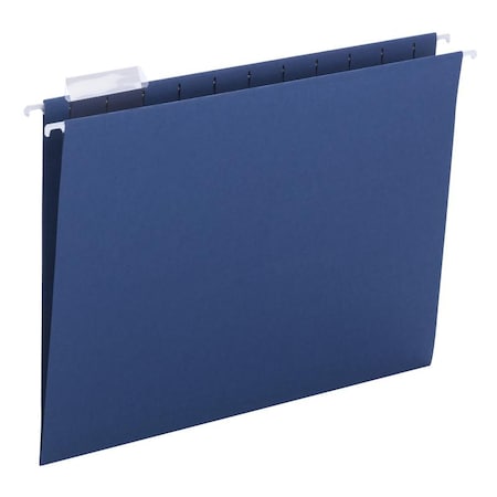 Smead Folder, Hanging, Ltr, 1/5, Navy Pk SMD64057